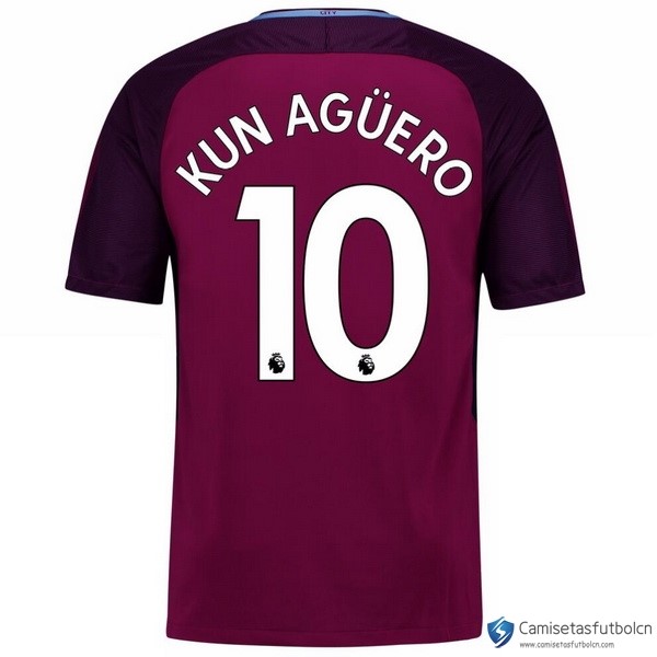 Camiseta Manchester City Segunda equipo Kun Aguero 2017-18